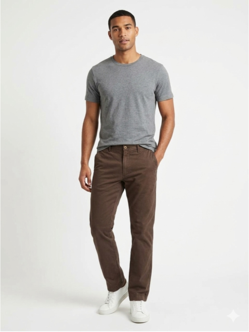 Banana Republic Linen Cotton Pants 36/34 Straight Fit Brown Chino Quiet Lux 955